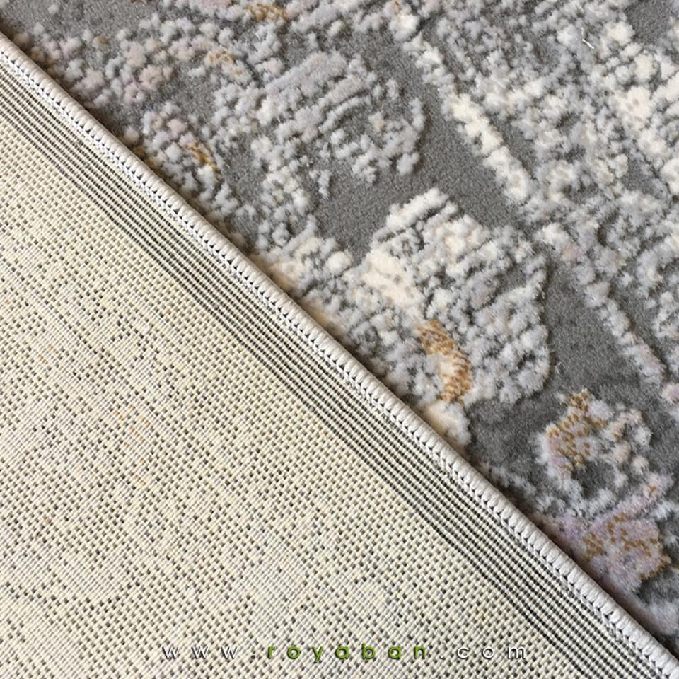 فرش وینتیج طرح فرانسوی با زمینه توسی و یاسی