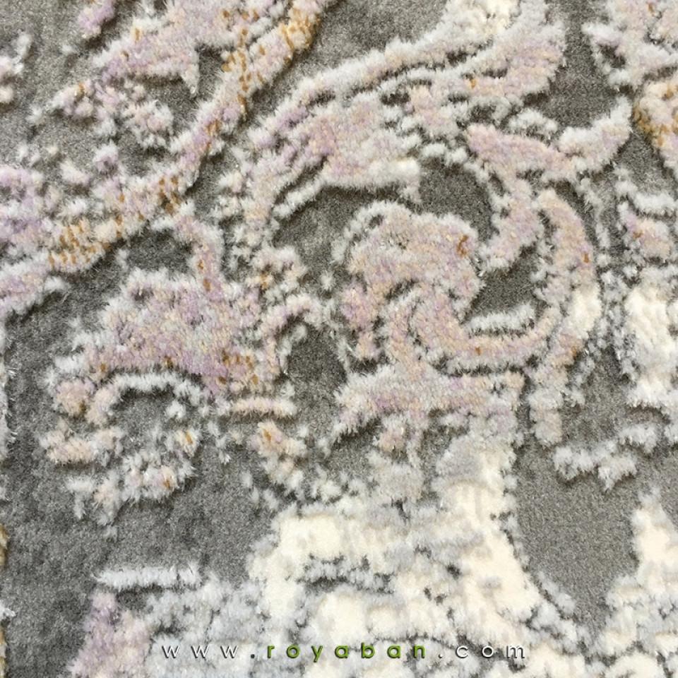 فرش وینتیج طرح فرانسوی با زمینه توسی و یاسی