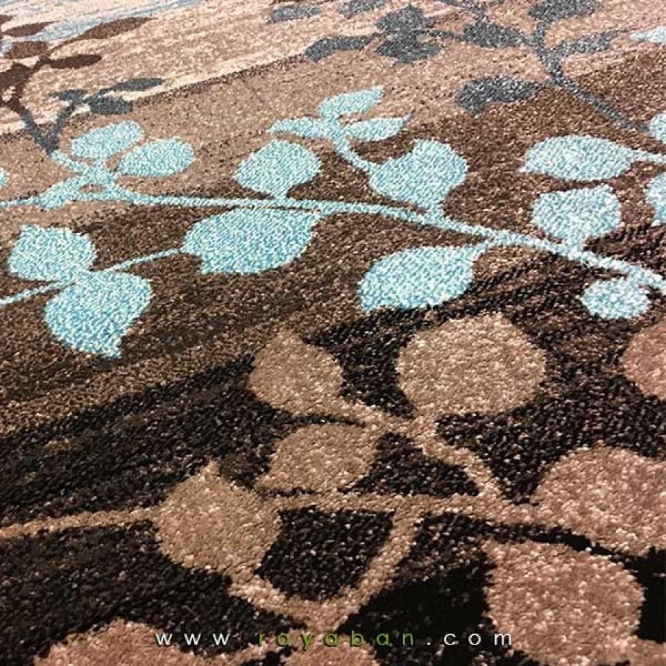 فرش مدرن طرح برگ چهار متری