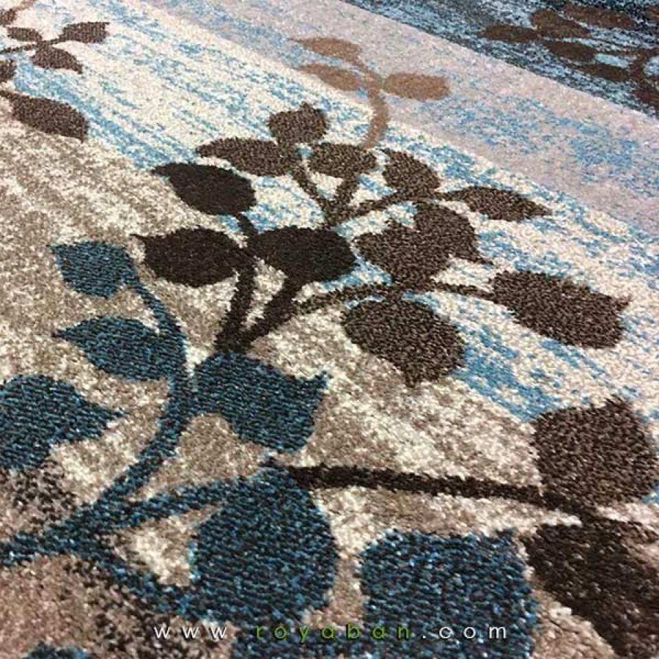 فرش مدرن طرح برگ چهار متری