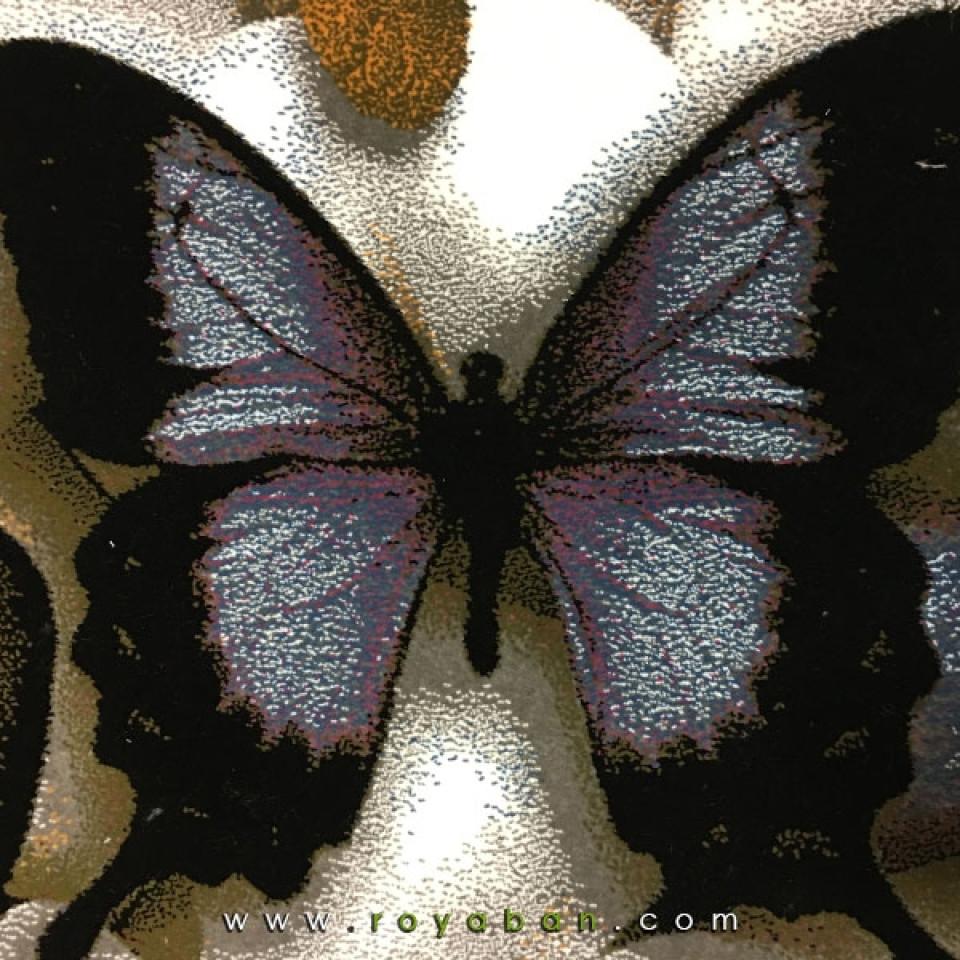 فرش فانتزی 1.5 متری طرح پروانه کد 402