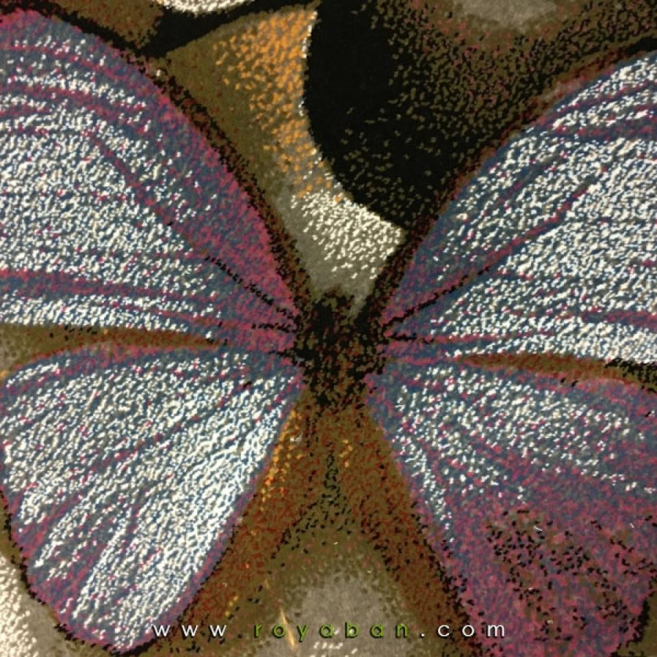 فرش فانتزی 1.5 متری طرح پروانه کد 402