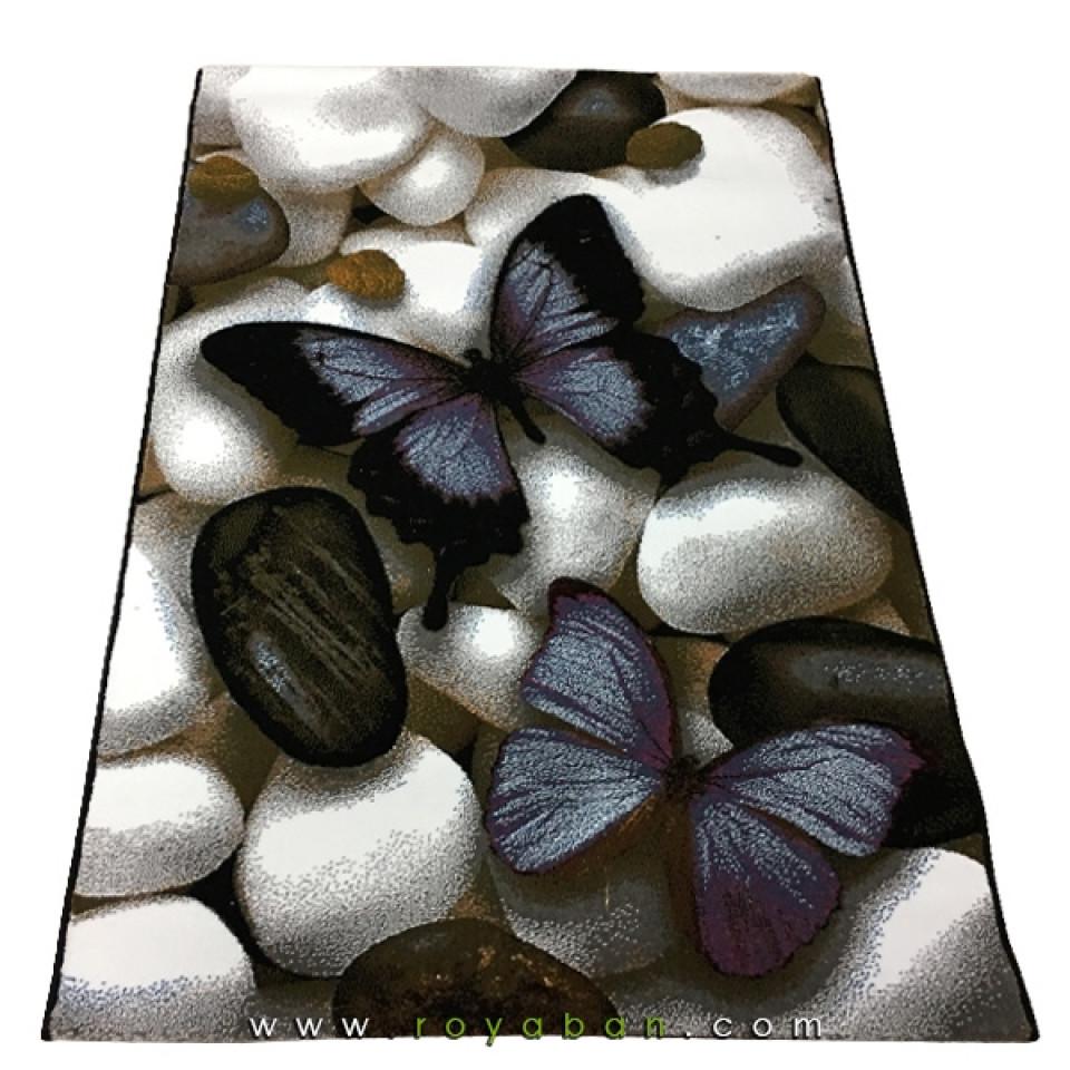 فرش فانتزی 1.5 متری طرح پروانه کد 402