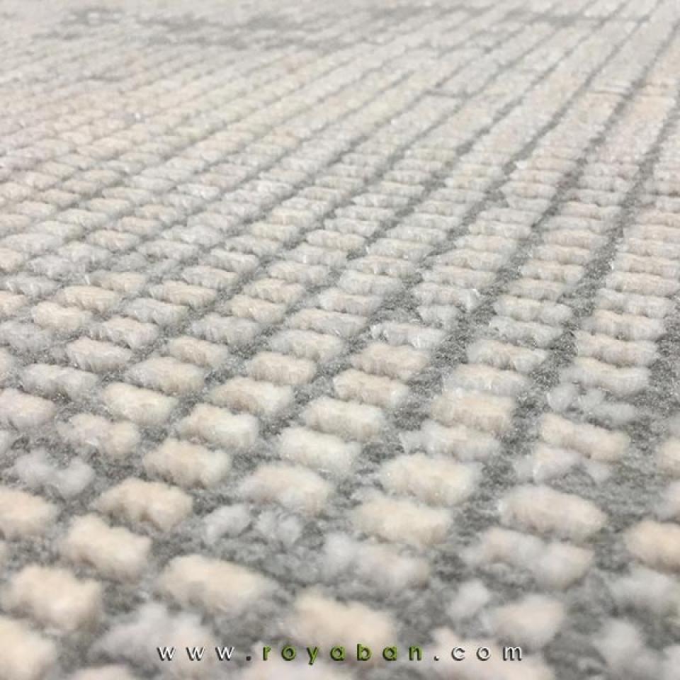 فرش مدرن فانتزی مدل پیکسل رنگ توسی