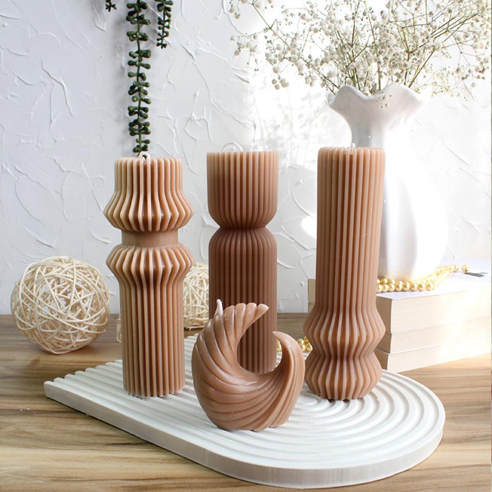 ست شمع دکوری مدل استوانه