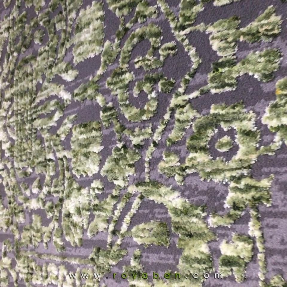 فرش روستیک سبز و توسی