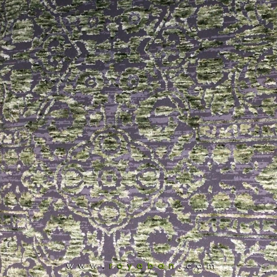 فرش روستیک سبز و توسی