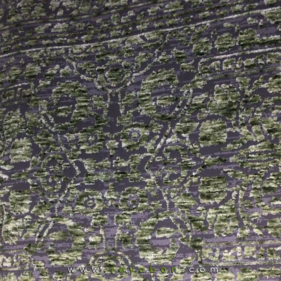 فرش روستیک سبز و توسی