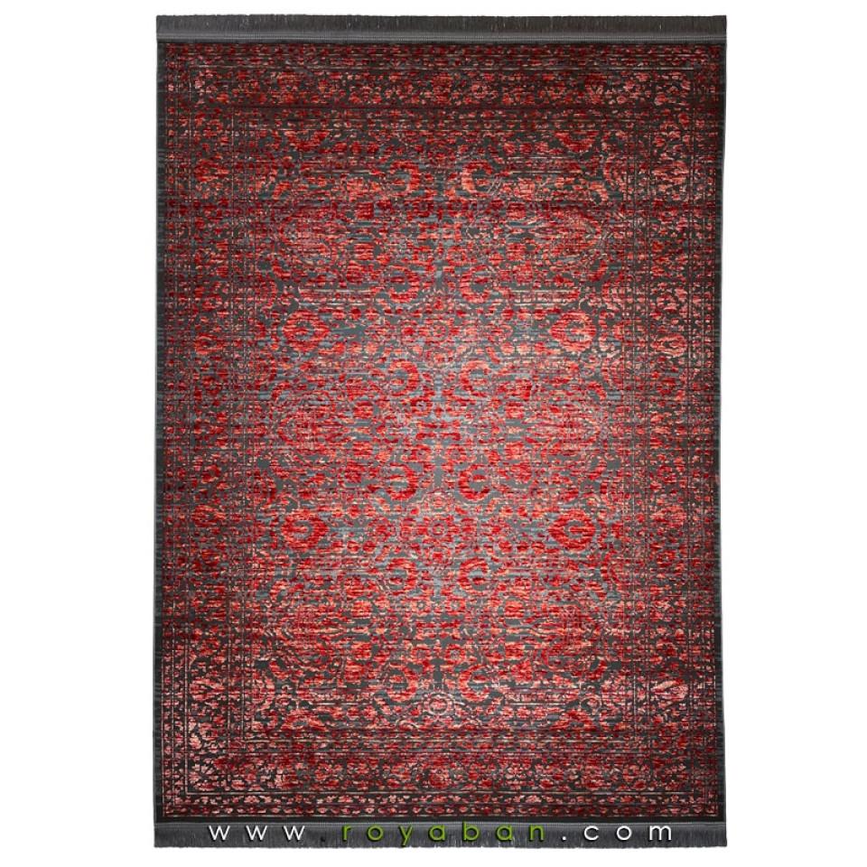 فرش روستیک قرمز و توسی