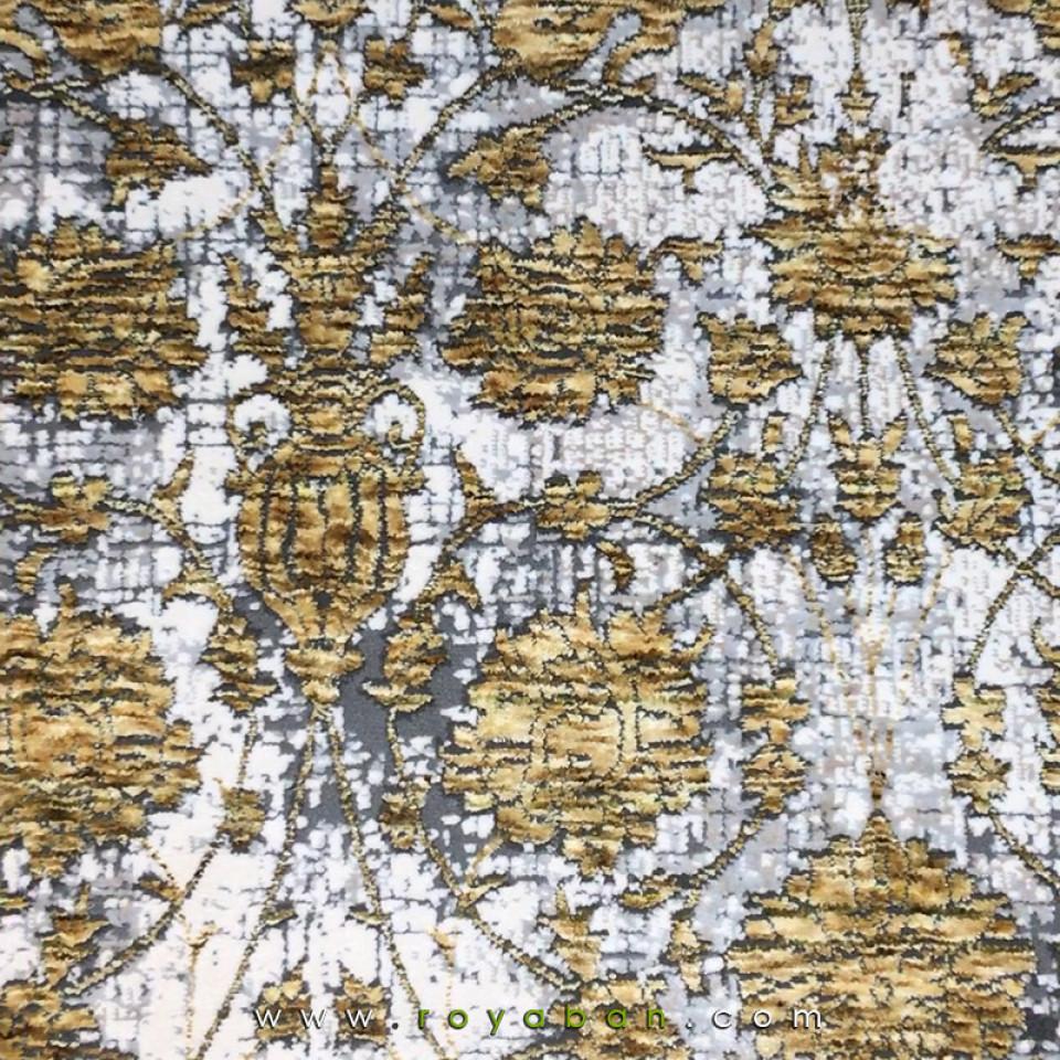 فرش وینتیج طلایی و سفید