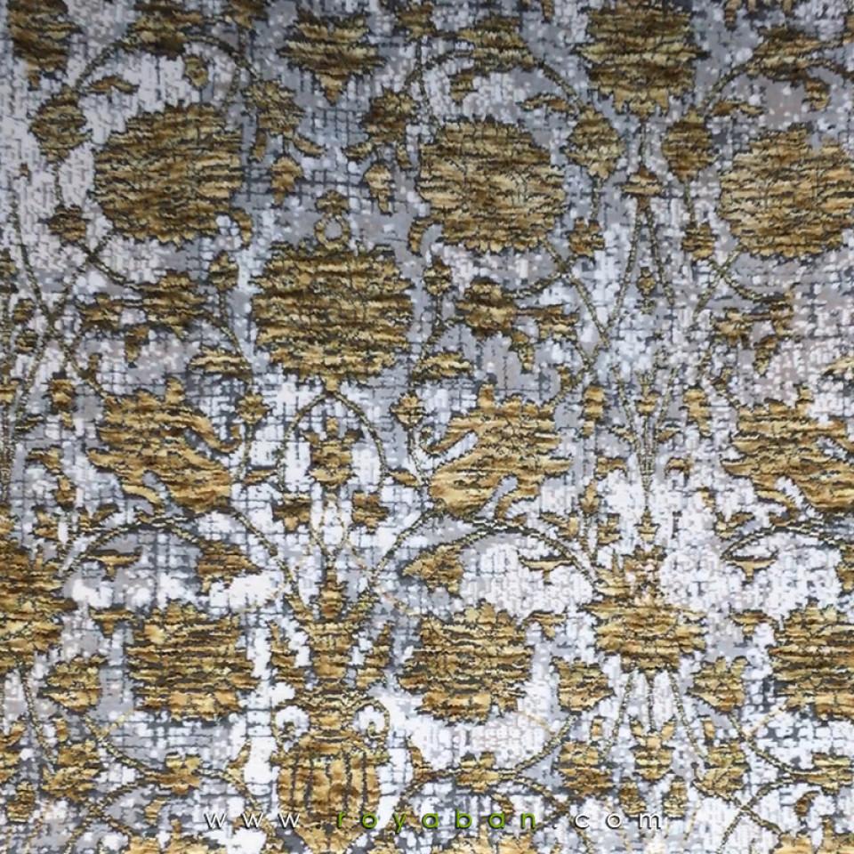 فرش وینتیج طلایی و سفید