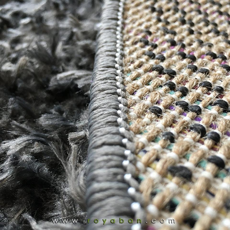 فرش شگی رنگ ذغالی