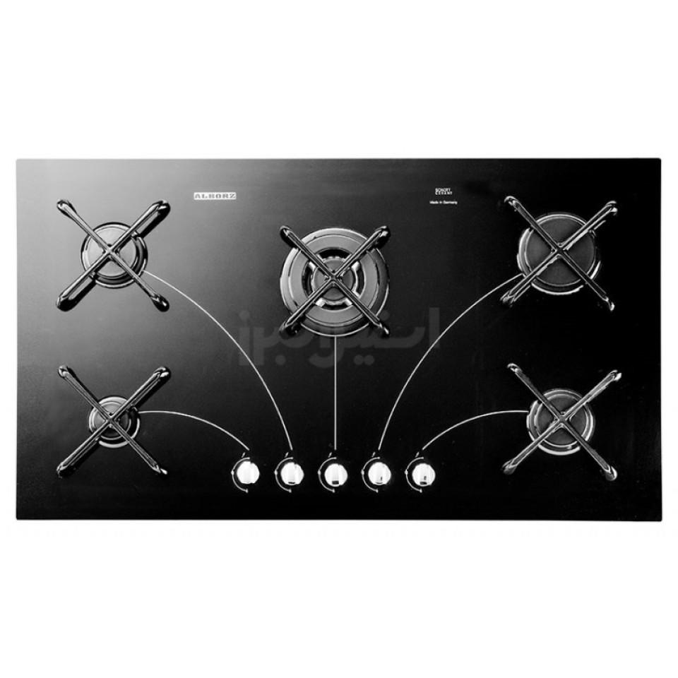 اجاق گاز رومیزی شیشه سرامیکی استیل البرز مدل C-5902