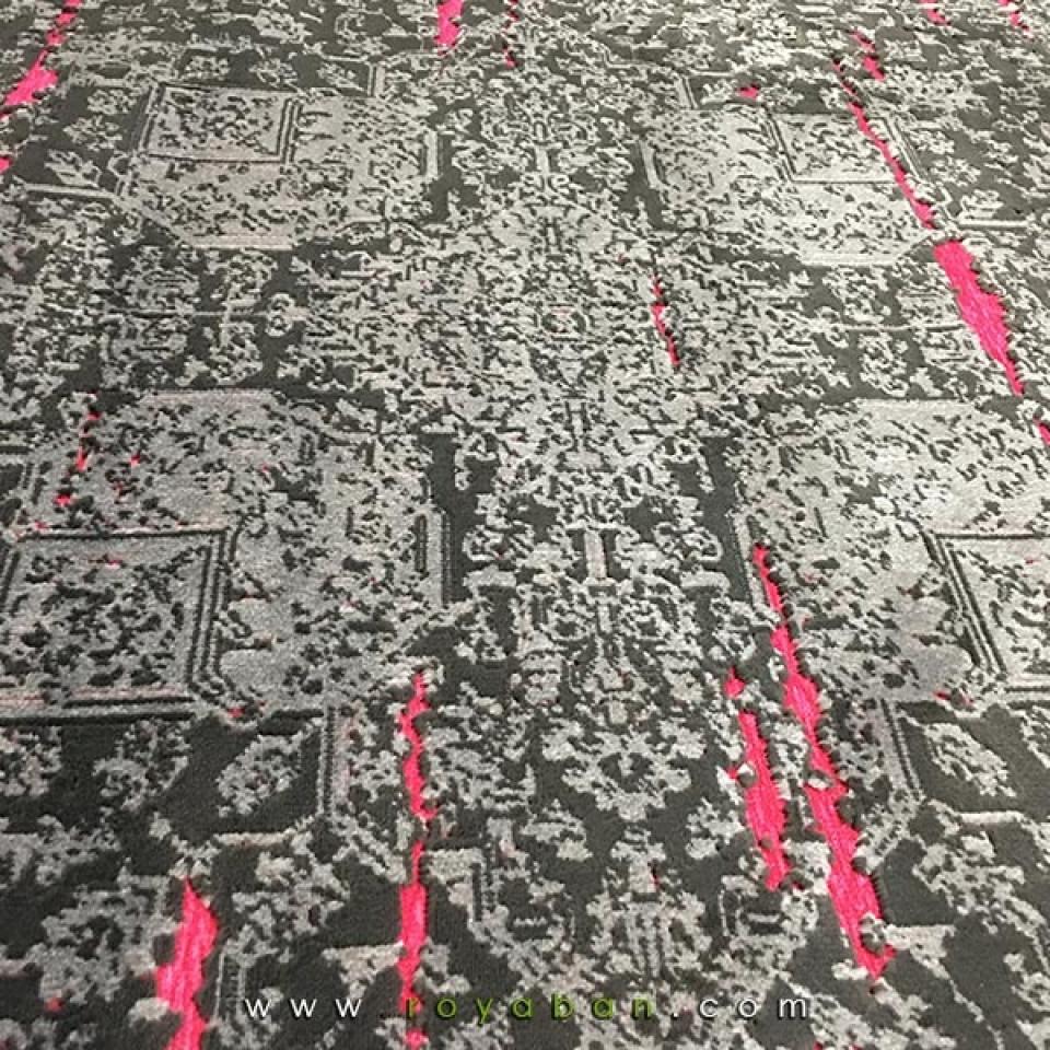 فرش شنل ابریشم مصنوعی توسی و صورتی