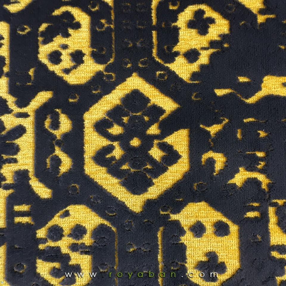 فرش وینتیج رنگ زرد و خاکستری