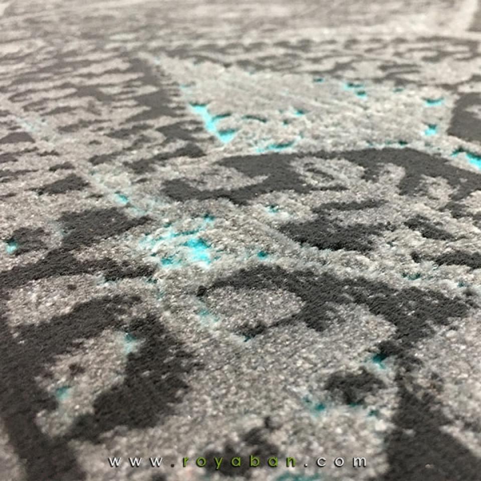 فرش وینتیج رنگ آبی و توسی