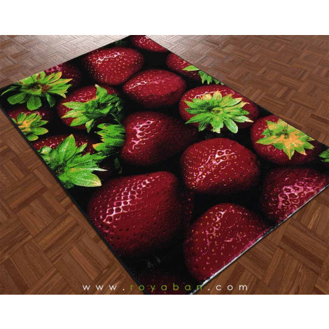 فرش سه بعدی 4 متری مدل توت فرنگی