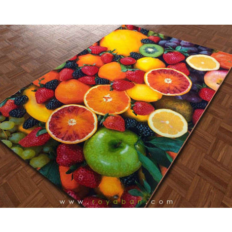 فرش سه بعدی 1.5 متری مدل میوه