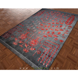 فرش وینتیج روستیک زمینه توسی و قرمز