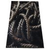 فرش سه بعدی 4 متری مدل طناب تیره